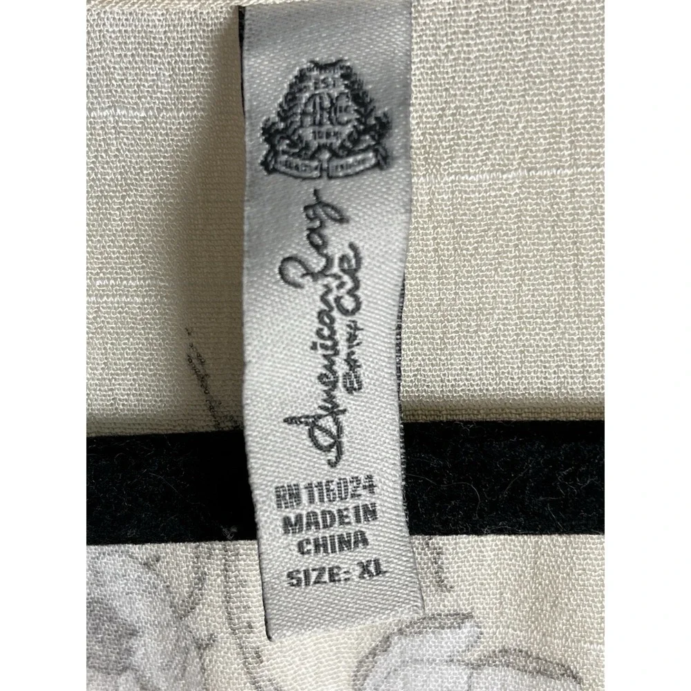 American Rag Cie Long Sleeve Lace Up Bodice Floral Dress in Cream Sz XL - Picture 8 of 11